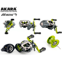 Катушка мультипликаторная Akara Atami AA20L кастинговая, 12 ш.п.+ 1 р.п.
