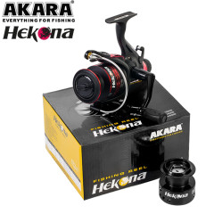 Катушка безынерционная Akara Hekona 3000, 4 ш.п.+ 1 р.п., с байтраннером
