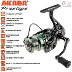 Катушка спиннинговая Akara Prestige 2000, 5 ш.п.+ 1 р.п.