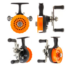 Катушка зимняя мультипликаторная Akara Revol Plus (60 мм), 4 ш.п.+ 1 р.п.