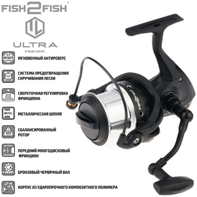 Катушка безынерционная  Fish2Fish Ultra Feeder 5000 , 5 ш. п.+1 р.п. - фото, цена в Магазин товаров для рыбалки и туризма - Fishers.by