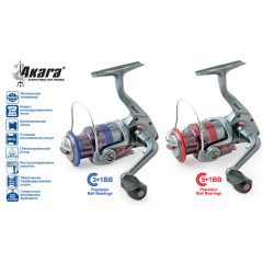 Катушка безынерционная Akara Galeon 2000, 3 ш.п.+ 1 р.п.