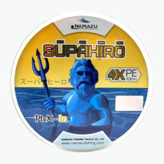 Шнур плетеный Namazu "Supahiro" 4Х, 100 м, цв. желтый