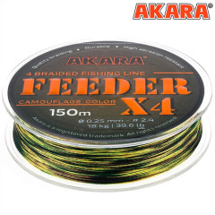 Плетёный шнур Akara Feeder X-4 150 м, комуфляж