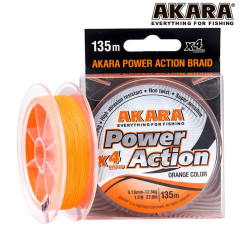 Шнур Akara Power Action X-4 Orange 135 м, ораньжевый
