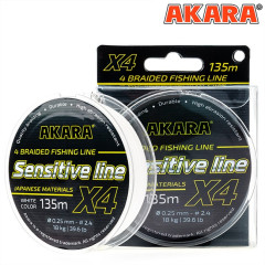 Плетёный шнур Akara Sensitive Line X-4 135м, белый