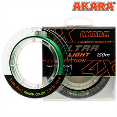 Плетёный шнур Akara Ultra Light Competition X-4 150м, зеленый