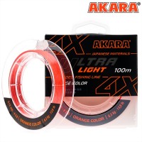 Плетёный шнур Akara Ultra Light X-4 100м,ораньжевый
