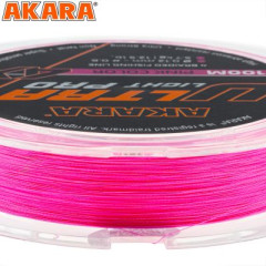 Плетёный шнур Akara Ultra Light PRO Green 100 м, розовый