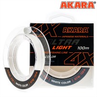 Плетёный шнур Akara Ultra Light X-4 100м,белый