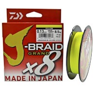 Леска плетеная DAIWA "J-BRAID GRAND X8", 135м, желтая