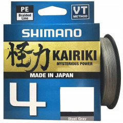 Шнур плетенный Shimano Kairiki 4 150m Steel Gray (серый)