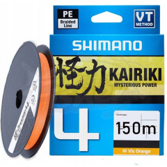 Шнур плетенный Shimano Kairiki 4 150m Orange (оранжевый)