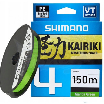 Шнур плетенный Shimano Kairiki 4 150m M Green (салатовый) - фото, цена в Магазин товаров для рыбалки и туризма - Fishers.by