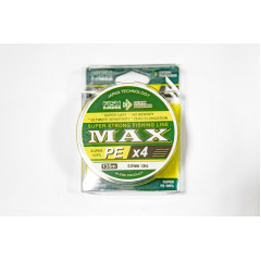 Плетёный шнур "MAX" 4 нити, 0.04-0.08 мм, 135 м, мультиколор