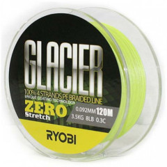 Плетёный шнур Ryobi PE Glacier 4х 120 м, желтый