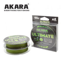 Шнур плетеный Akara Ultimate X-4 Green 100 м, зеленый