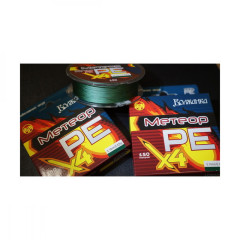 Леска плетеная "Метеор Х4" 150м, цв. зеленый 