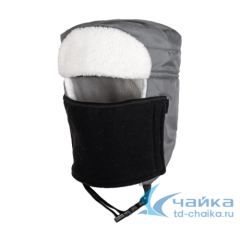 Шапка-ушанка Полюс серый (Чайка)