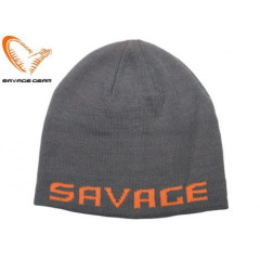 Шапка SAVAGE GEAR Logo Beanie One Size Rock Grey/Orange