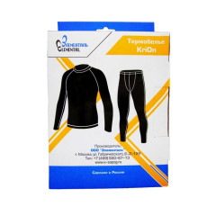 Термобелье ТБ-002ГП "KriOn Comfort" (Элементаль) стрейч-флис, цв. черный