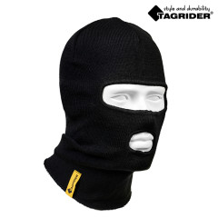 Шапка-маска Tagrider Expedition 3015 2 отверстия вязаная черная