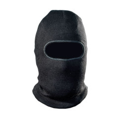 Шапка-маска  вязаная черная 1 отверстие