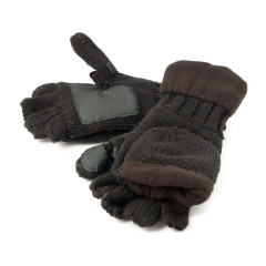 Рукавицы-перчатки TR 1064 с обрезанными пальцами вязанные с флисом 