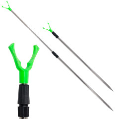 Подставка для удочки, телескопическая двуxколенная ,нержавейка, 1.2 м