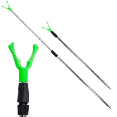 Подставка для удочки, телескопическая двуxколенная ,нержавейка, 1.2 м - фото, цена в Магазин товаров для рыбалки и туризма - Fishers.by