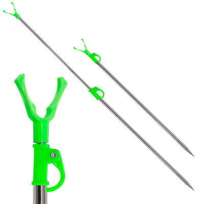 Подставка для удочки двухколенная телескопическая нержавейка 160 cм с зажимом - фото, цена в Магазин товаров для рыбалки и туризма - Fishers.by