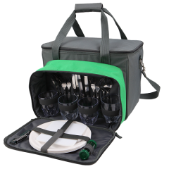 Сумка-холодильник с набором посуды, для напитков тм "Арктика", арт. 4200-4 с рисунком 