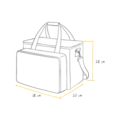 Сумка-холодильник с набором посуды, для напитков тм "Арктика", арт. 4200-4 с рисунком 