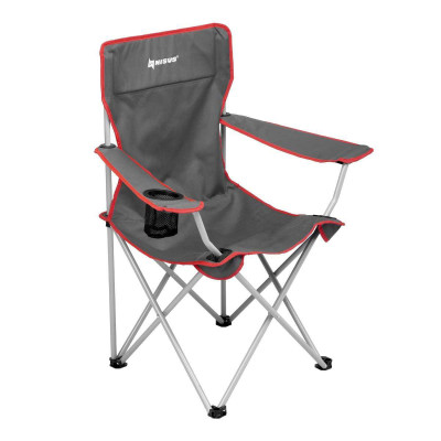 Кресло складное серый/красный (N-96806H-GR) NISUS - фото, цена в Магазин товаров для рыбалки и туризма - Fishers.by