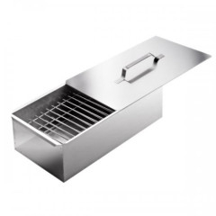 Коптильня двухъярусная из нержавеющей стали Manko (48x28x16 см) сталь 0,8 мм