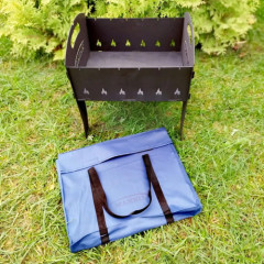 Мангал "Турист мини" разборный в чехле, 35x30x38 см/толщина 1.5 мм