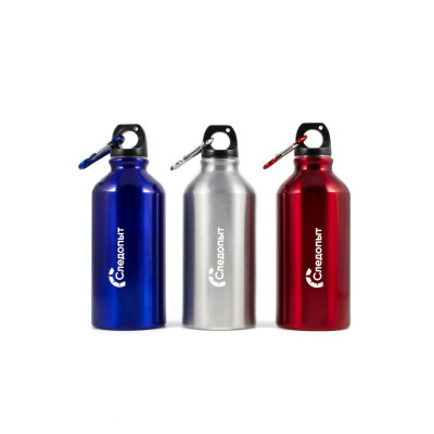 Бутылка питьевая, алюм., с карабином, 400 мл/60/ PF-BD-A400 - фото, цена в Магазин товаров для рыбалки и туризма - Fishers.by