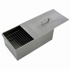 Двухъярусная коптильня с поддоном для сбора жира Следопыт 498x304x260 мм, сталь 1 мм PF-GR-15