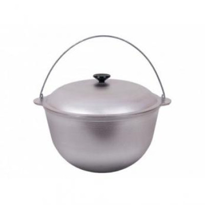 Казан походный с крышкой д.390 объем 15 л Силумин (БКД15) - фото, цена в Магазин товаров для рыбалки и туризма - Fishers.by