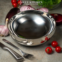 Миска Jolly Kitchen глянцевая с двойными стенками, нержавеющая сталь, 1.5 л