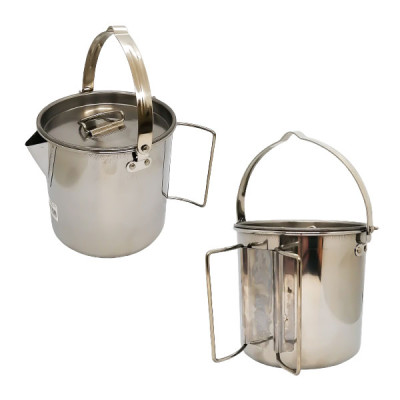 Котелок с носиком пищевая сталь 1,2 л с крышкой - фото, цена в Магазин товаров для рыбалки и туризма - Fishers.by