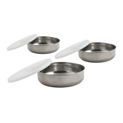 Набор мисок COMFORTIKA пищевая нержавеющая сталь 0,5л/0,7л/1,1л (3 шт.)