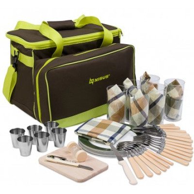 Набор для пикника на 6 персон со стаканами Nisus - фото, цена в Магазин товаров для рыбалки и туризма - Fishers.by