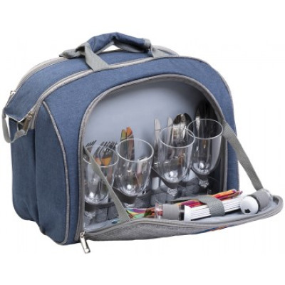 Набор для пикника на 4 персоны синий/серый HS-425S-(4)BG Helios - фото, цена в Магазин товаров для рыбалки и туризма - Fishers.by