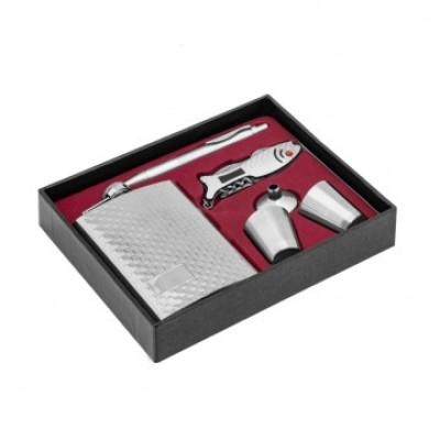 Набор Фляжка 0,24 л + 2 стопки, воронка, ручка, мультитул - фото, цена в Магазин товаров для рыбалки и туризма - Fishers.by