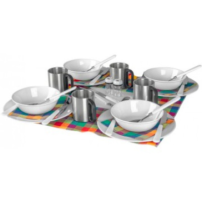 Набор для пикника на 4 персоны LUXEсиний/серый HS-425(4)BG Helios - фото, цена в Магазин товаров для рыбалки и туризма - Fishers.by