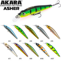 Воблер Akara Asher 80F (плавающий, кастинг, троллинг 0-1.5 м)