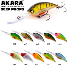 Воблер Akara Deep Props 70F (плавающий, кастинг 1-4.5 м, троллинг 4.5-8 м)