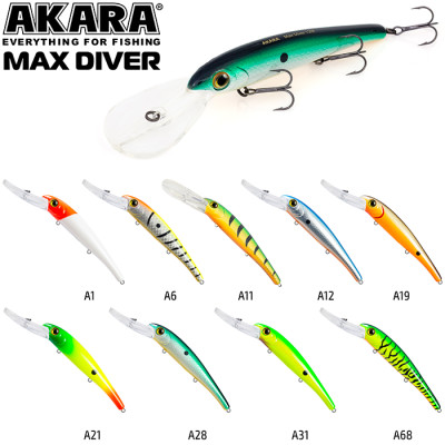 Воблер Akara Max Diver 120 F ( плавающий, троллинг 4.5-7 м) - фото, цена в Магазин товаров для рыбалки и туризма - Fishers.by