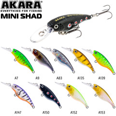 Воблер Akara Mini Shad 40SP (заглубление 0.2-0.8 м)
